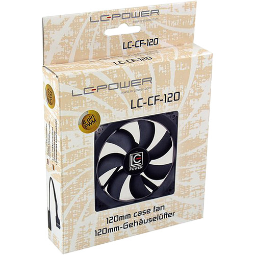 LC Power LC-CF-120 Lüfter 120x120x25mm Hydrolager 4pol (PWM) schwarz