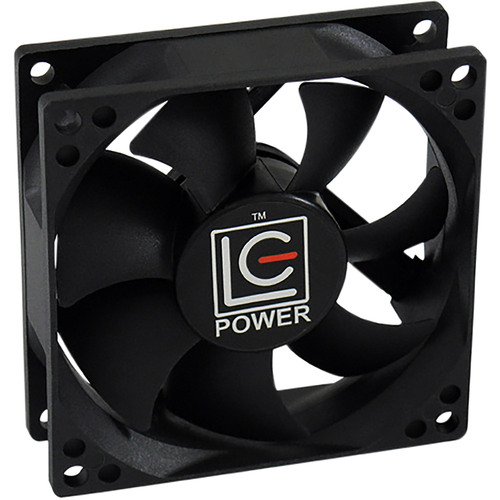 LC Power LC-CF-80, Lüfter, 80x80x25mm, Hydrolager, 4pol (PWM), schwarz Gehäuse-Lüfter axial