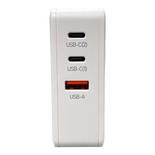 LC-Power LC-GAN-100, USB-Netzteil GaN, 2x USB-C, 1x USB-A, 100W, weiß