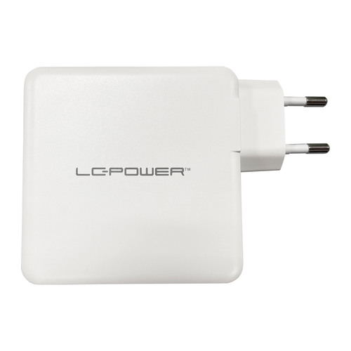 LC-Power LC-GAN-100, USB-Netzteil GaN, 2x USB-C, 1x USB-A, 100W, weiß