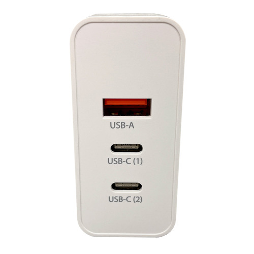 LC-Power LC-GAN-65, USB-Netzteil GaN, 2x USB-C, 1x USB-A, 65W, weiß