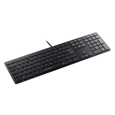 LC-Power LC-KEY-5B-ALU, Aluminium-Tastatur im Slim-Design, USB, schwarz (Produktbild 1)