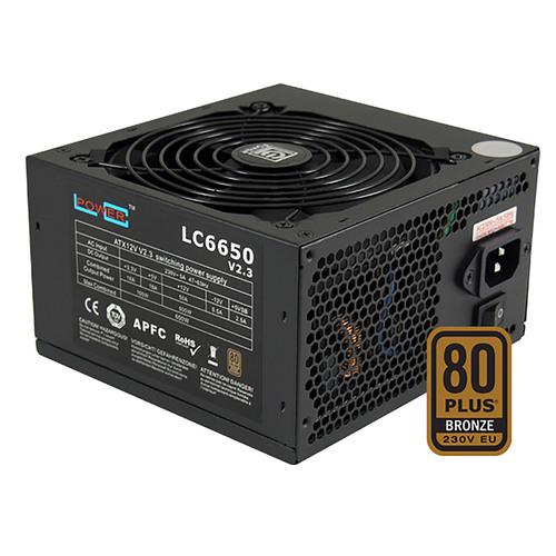 LC-Power LC6650 V2.3, ATX-Netzteil Super Silent Serie, 650W, 80 PLUS BRONZE