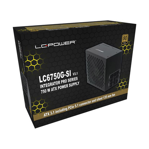 LC-Power LC6750G-SI V3.1, ATX-Netzteil Integrator Pro, 750W, 80 PLUS GOLD