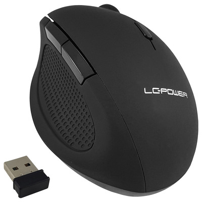 LC-Power m714BW, ergonomische, optische 2,4GHz-USB-Funkmaus, schwarz LC-Power m714BW, ergonomische, optische 2,4GHz-USB-Funkmaus, schwarz