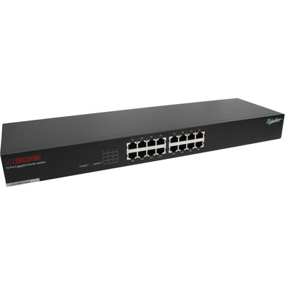 Longshine Gigabit Switch, 16-Port, LCS-GS9116-A, 19-Version, Lüfterlos Longshine Gigabit Switch, 16-Port, LCS-GS9116-A, 19-Version, Lüfterlos