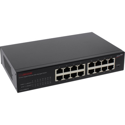 Longshine Gigabit Switch, 24x, LCS-GS8424, Desktop, Web Smart SNMP, lüfterlos (Produktbild 1)