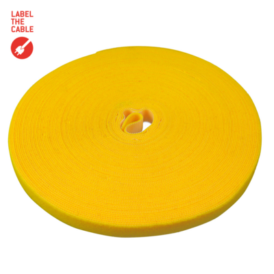 LTC ROLL STRAP Doppelseitige Klettbandrolle -- 25m gelb