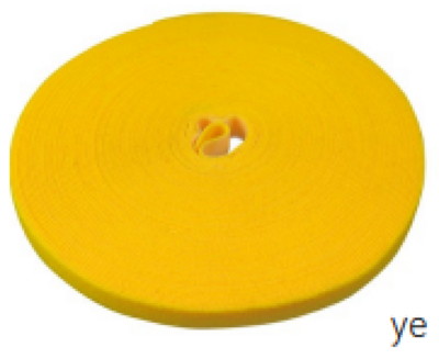 LTC ROLL STRAP, Doppelseitige Klettbandrolle -- 25m gelb (Produktbild 1)