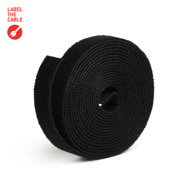 LTC ROLL STRAP, Doppelseitige Klettbandrolle -- 3m schwarz