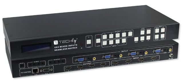 Matrix Switch 4x4 HDMI & VGA & AV gemischte Eingänge Matrix Switch 4x4 HDMI & VGA & AV gemischte Eingänge