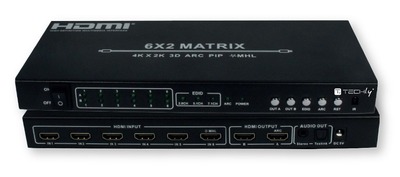 Matrix Switch HDMI 6x2 4K UHD 3D -- 