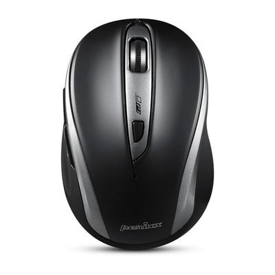 Maus, Perixx PERIMICE-721 IB Wireless ergonomisch, 5-Tasten, silber/schwarz (Produktbild 1)