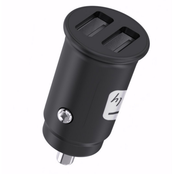 Mini Autoladegerät 2x USB-A Buchse, 24Watt 5V/2.4A schwarz