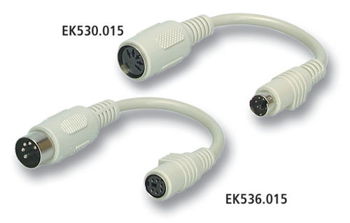 Mini Din 6 auf DIN 5, St.-Bu., 0,15m Mini Din 6 auf DIN 5, St.-Bu., 0,15m