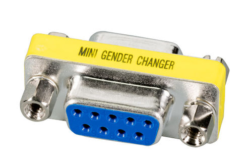 Mini Gender Changer, DSub 9, Bu.-Bu.