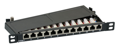 Mini-Patchpanel STP 12xRJ45 Cat.6A, 10