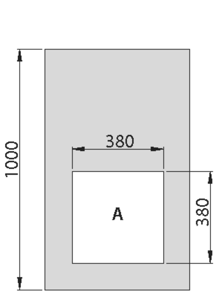 Modul mit Schaumdurchlass, Öffnung A -- RAL9005, für PRO