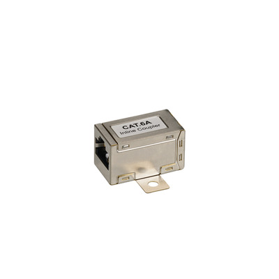 Modular-Adapter RJ45 STP, Cat.6A, ,mit -- Flansch für Wandmontage