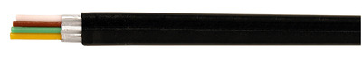 Modular-Flachkabel 4-adrig geschirmt,schwarz, Ring 100 m