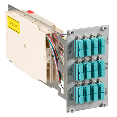 Moduleinschub 3HE/14TE, 50/125µm OM3, 12x -- SC Duplex aqua