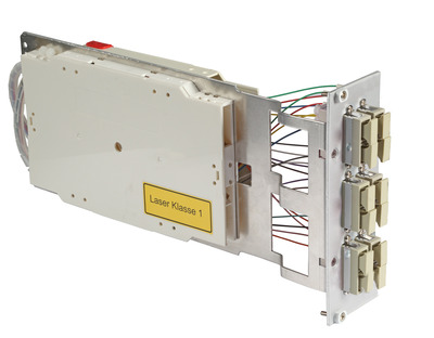 Moduleinschub 3HE/7TE, 50/125µm OM2, 6x -- SC Duplex beige