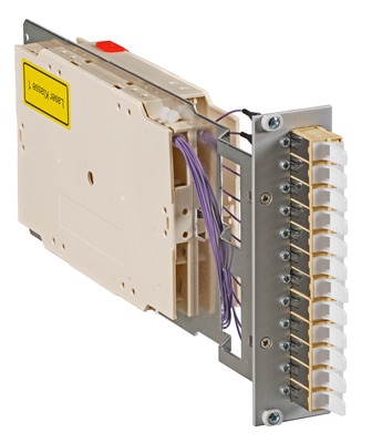 Moduleinschub 3HE/7TE, 50/125µm OM4, 12x -- E2000© beige