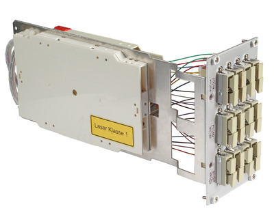 Moduleinschub 3HE/7TE, 50/125µm OM4, 12x -- SC Simplex beige