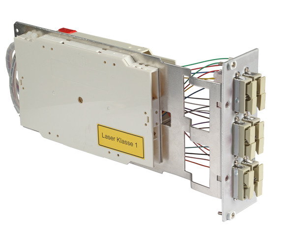 Moduleinschub 3HE/7TE, 9/125µ OS2, 6x, SC/APC Duplex grün Glasfaser Verteiler