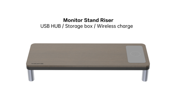 Monitorständer mit USB-C-Dockingstation 9in1, 15W Qi-charge/HDMI/LAN/PD/USB TV + Monitorhalterungen