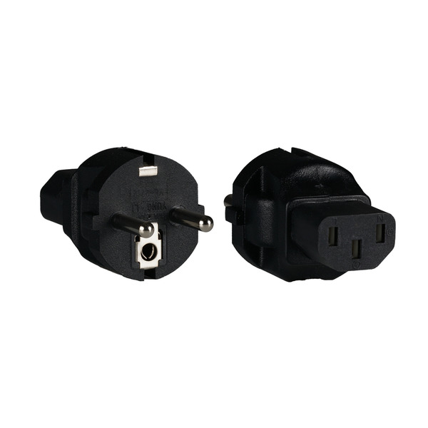 Netzadapter CEE7/7 auf IEC C13 -- Schutzkontaktstecker - KaltgerÃ¤tebuchse
