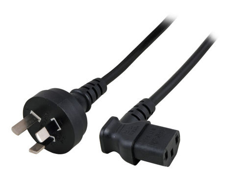Netzleitung Australien AS3112 - C13 90°, schwarz, 1.8 m, 3 x 0.75 mm² Netzleitung Australien AS3112 - C13 90°, schwarz, 1.8 m, 3 x 0.75 mm²