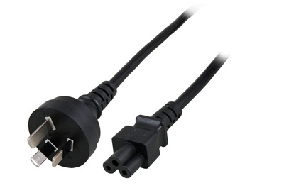 Netzleitung Australien AS3112 - C5 180° -- schwarz, 1,8 m, 3 x 0,75mm²