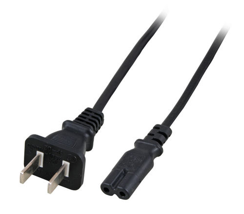 Netzleitung China Typ I - C7 180°, schwarz, 1.8 m, 2 x 0.75 mm² Netzleitung China Typ I - C7 180°, schwarz, 1.8 m, 2 x 0.75 mm²