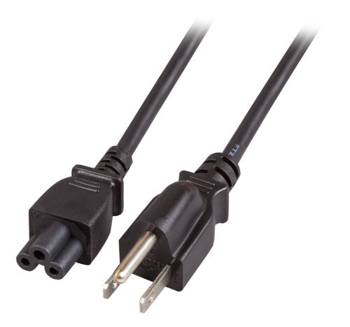 Netzleitung USA/NEMA 5-15P - C5 180°, schwarz, 1.8 m, SVT AWG18 x 3C Netzleitung USA/NEMA 5-15P - C5 180°, schwarz, 1.8 m, SVT AWG18 x 3C