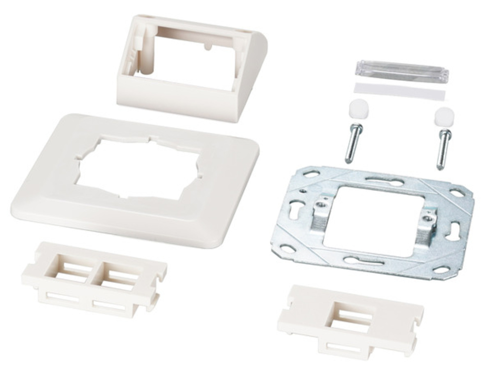 Netzwerkdose Multifunktions-Rahmenset mit 1-und, 2-Port Adapter Keystone Format(HDMI,USB, - 1 VPE = 30 Stück Netzwerkdose