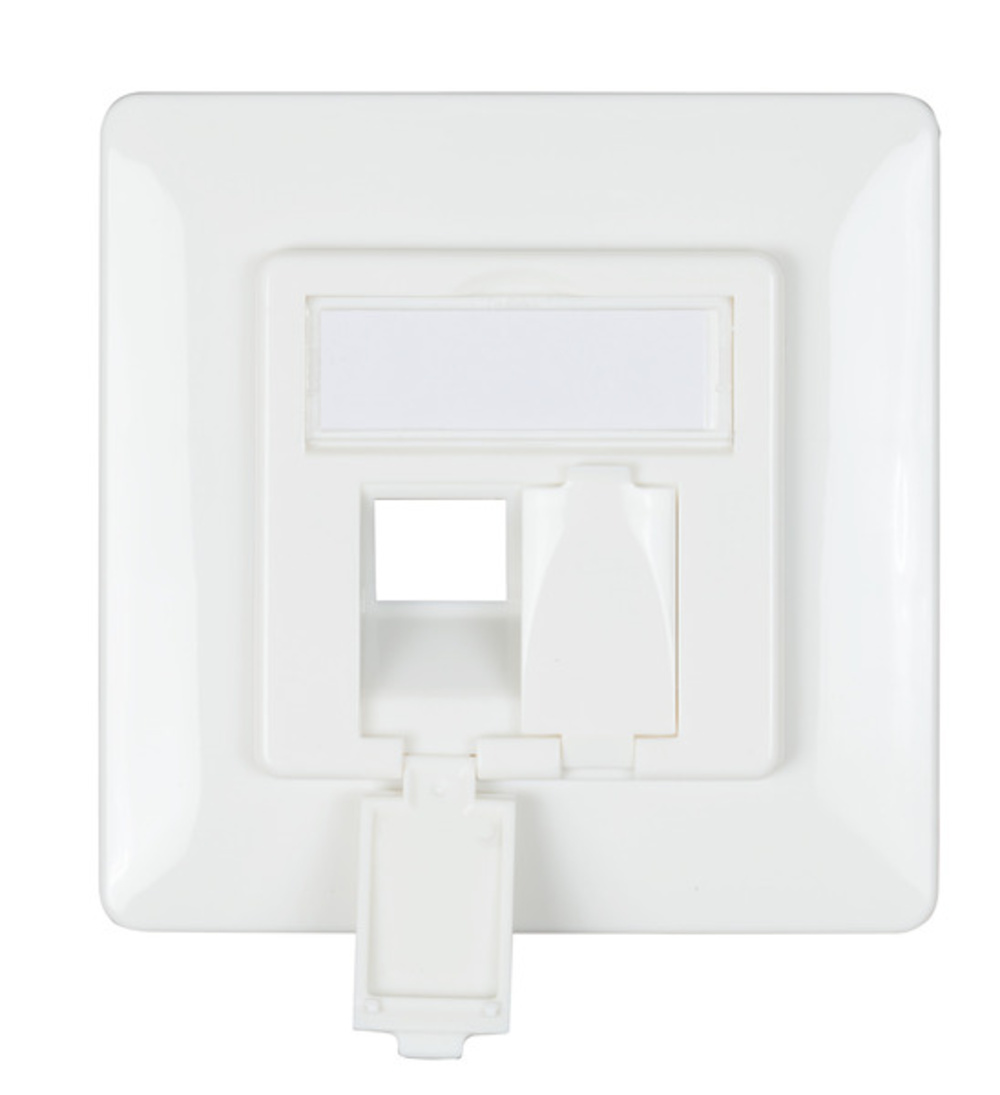 Netzwerkdose Rahmenset 2-Port, für Slimline Keystone, Modul, designfähig UAE - 1 VPE = 5 Stück Netzwerkdose