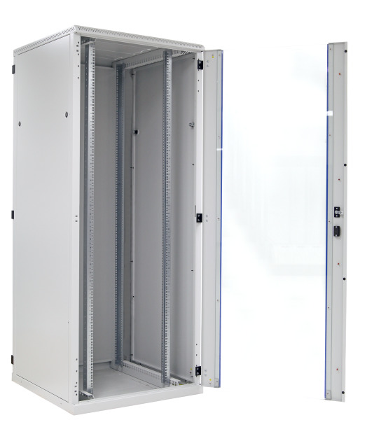 Netzwerkschrank 42HE, B=800 T=800 H=1980, RAL7035, Rücktür v. H. m. SH Netzwerkschrank 42HE, B=800 T=800 H=1980, RAL7035, Rücktür v. H. m. SH
