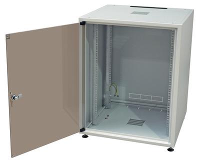 Netzwerkschrank OFFICE 15HE, 600x600 mm -- RAL7035 Netzwerkschrank OFFICE 15HE, 600x600 mm -- RAL7035