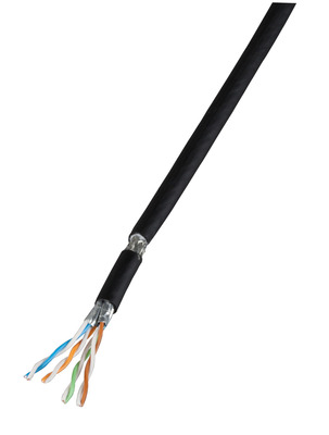 PATCH PRO FLEX CAT 7 Kabel,PUR/Gummi -- schwarz RAL9005, UV best.,