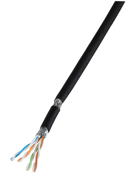 PATCH PRO FLEX CAT 7 Kabel, PUR/Gummi -- schwarz RAL9005, UV best.