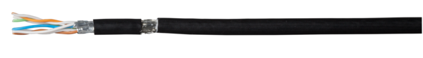 PATCH PRO FLEX CAT7 Kabel, PUR/Gummi -- schwarz RAL9005, 100m Ring
