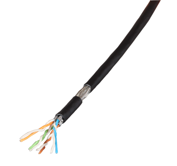 Patchkabel Cat.7 PiMF UC900MHz FLEX SS26 4P,  -- Dca, schwarz, 100 M