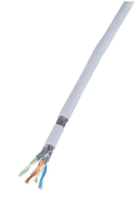 Patchkabel Cat.7 PiMF UC900MHz SS27 4P,FRNC-B, grau 100 M