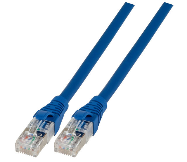 Patchkabel RJ45, U/FTP, Cat.6A, AWG26/7, LSZH, 5m, blau Patchkabel RJ45, U/FTP, Cat.6A, AWG26/7, LSZH, 5m, blau