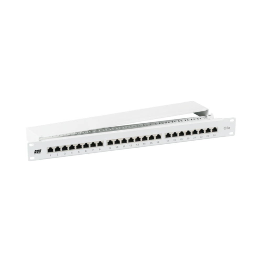 Patchpanel Patchpanel STP 24xRJ45 Cat.5e, 19? 1HE, RAL7035 grau - 1 VPE = 10 Stück Patchpanel