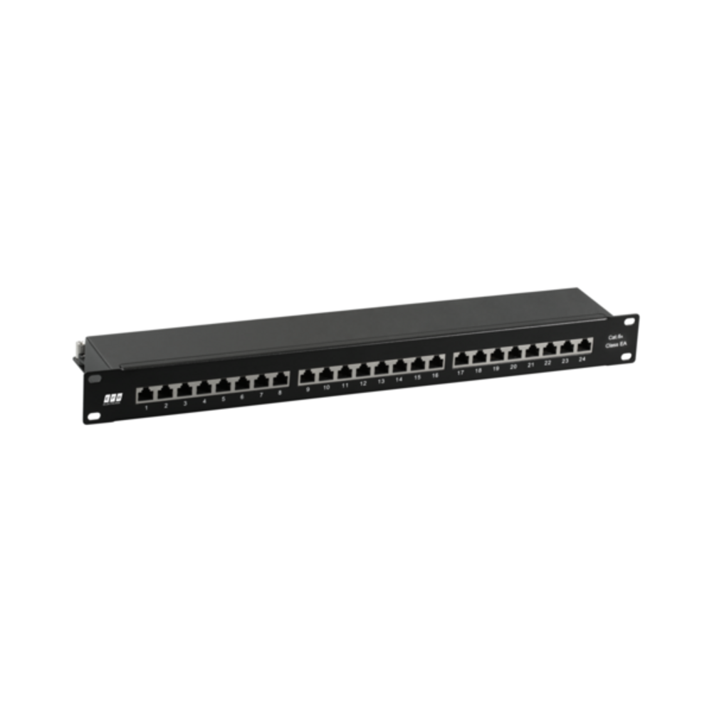Patchpanel Patchpanel STP 24xRJ45 Cat.6A, 19? 1HE, RAL9005 schwarz - 1 VPE = 10 Stück Patchpanel