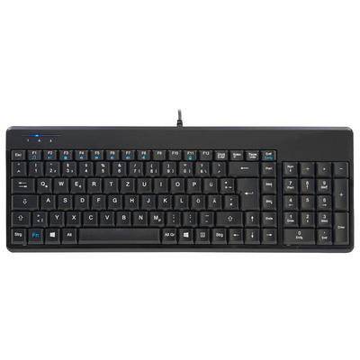 Perixx PERIBOARD-220 U, DE, kompakte USB-Tastatur, schwarz