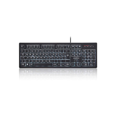 Perixx PERIBOARD-329 DE, kabelgebunden, USB-Tastatur mit Hintergrundbeleuchtung, hohe X Typ Scherentasten, 7 LED Farben