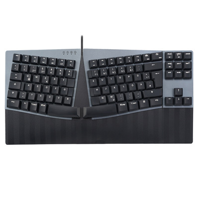 Perixx PERIBOARD-335 DE BL, ergonomische mechanische Tastatur (blaue Schalter) (Produktbild 1)